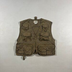 Vintage Ausable Khaki Mesh Fly Fishing Utility Cargo Vest